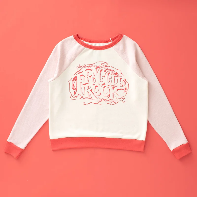 Online Only comfy workout wear hoodieAdult Oslo Sweatshirt - Fraggle Rock Logo Pink