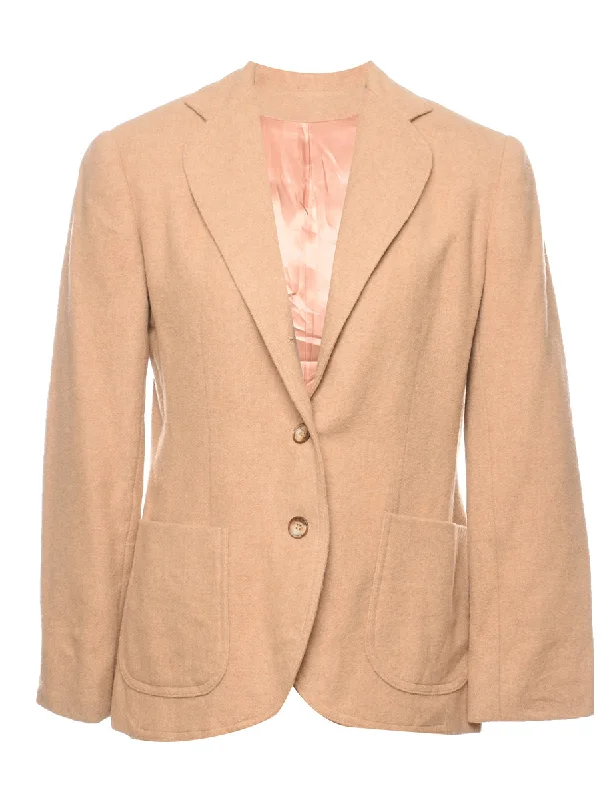 Bonus Savings minimalist jacketButton Front Beige Blazer - S