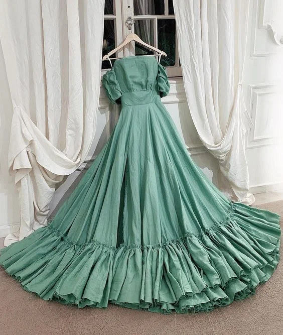 Steals and Deals summer floral dressFashion Pure Color A-line Prom Dress Party Gown Y5855