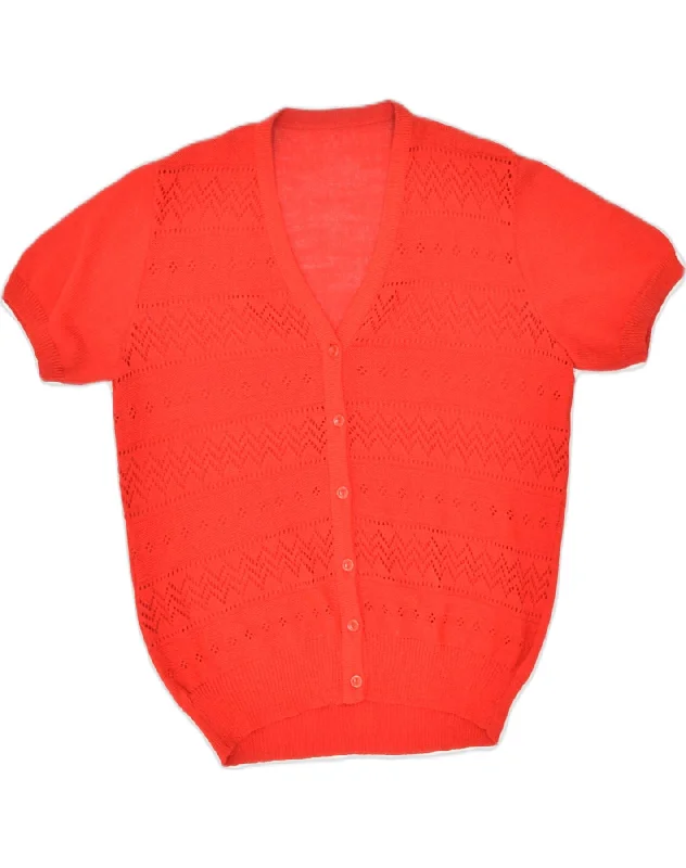 Special Promotion warm pullover hoodieVINTAGE Womens See Through Short Sleeve Cardigan Sweater UK 16 Large Red Special Promotion warm pullover hoodieVINTAGE Womens See Through Short Sleeve Cardigan Sweater UK 16 Large Red