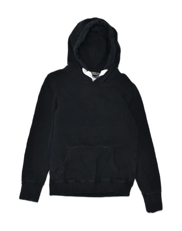 Price Slash trendy hooded sweatshirtSUPERDRY Womens Graphic Hoodie Jumper UK 10 Small Black Cotton Sports Price Slash trendy hooded sweatshirtSUPERDRY Womens Graphic Hoodie Jumper UK 10 Small Black Cotton Sports