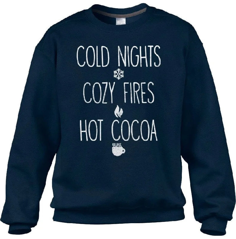 YEAR-End Sale athletic style hoodieUnisex Cold Nights Cozy Fires Hot Cocoa Sweatshirt YEAR-End Sale athletic style hoodieUnisex Cold Nights Cozy Fires Hot Cocoa Sweatshirt