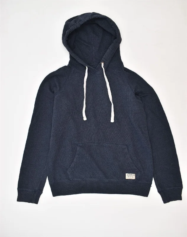 JACK WILLS Womens Hoodie Jumper UK 8 Small Navy Blue Cotton