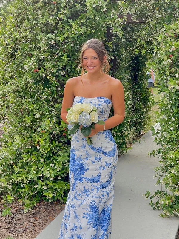 Deep Discounts denim dressChic Mermaid Print Wedding Guest Dress,Charming Evening Dress Y4281 Deep Discounts denim dressChic Mermaid Print Wedding Guest Dress,Charming Evening Dress Y4281