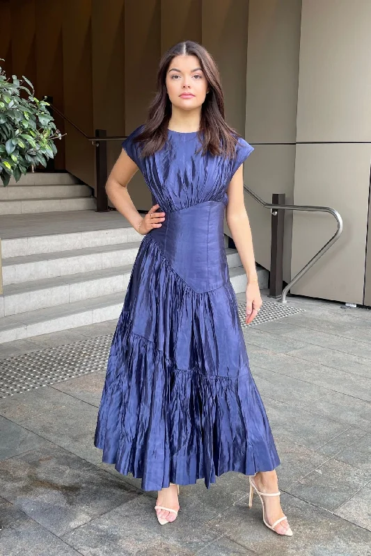 Final Sale chic shift dressAJE Serendipity Reflection Midi Dress (Navy Blue) - RRP $595 Final Sale chic shift dressAJE Serendipity Reflection Midi Dress (Navy Blue) - RRP $595