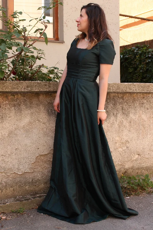 Overstock A-line Square Neck Floor Length Charmuse Mother Dress