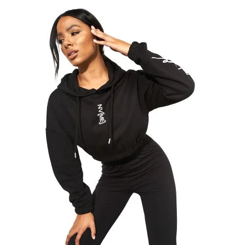 Limited Availability lightweight fitness hoodieNVME Womens/Ladies Crew Neck Crop Hoodie