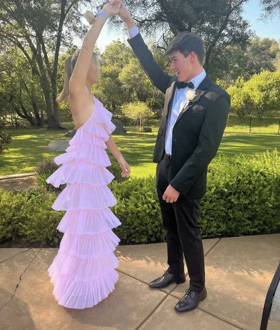 Last Chance draped dressSexy Halter Pink Layered Long Prom Evening Dresses,Chic Formal Gown Y1586 Last Chance draped dressSexy Halter Pink Layered Long Prom Evening Dresses,Chic Formal Gown Y1586