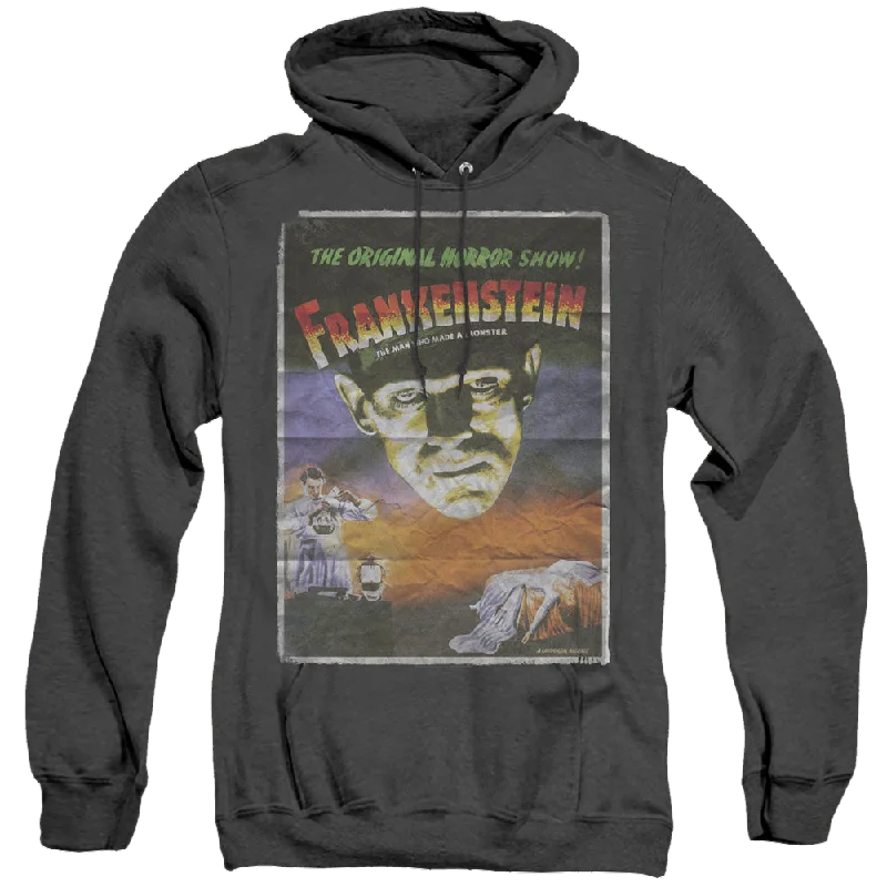 Bargain Blast fashion hooded jacketUniversal Monsters Frankenstein One Sheet - Heather Pullover Hoodie Bargain Blast fashion hooded jacketUniversal Monsters Frankenstein One Sheet - Heather Pullover Hoodie