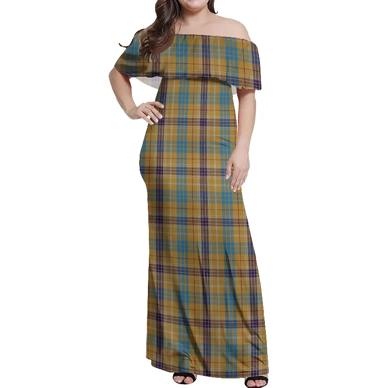 Today’s Special Ottawa Canada Tartan Off Shoulder Long Dress