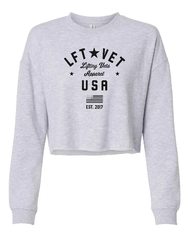 Shop and Save cozy hoodie for cold weatherLFTVET USA Cropped Crew Pullover