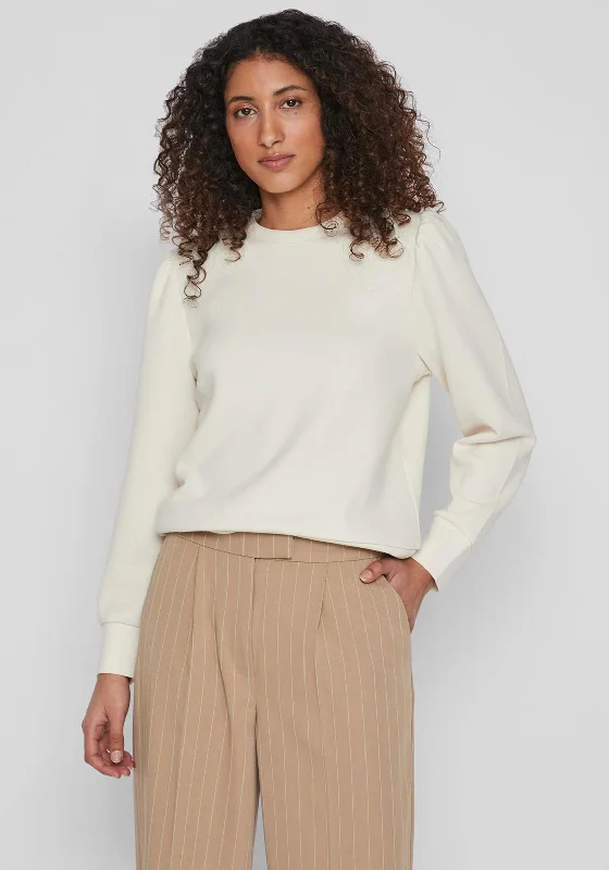 Vila Puffy Soft Touch Sweatshirt, Birch