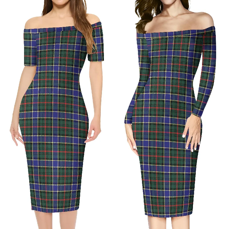 Price Smash Ogilvie (Ogilvy) Hunting Modern Tartan Off Shoulder Lady Dress