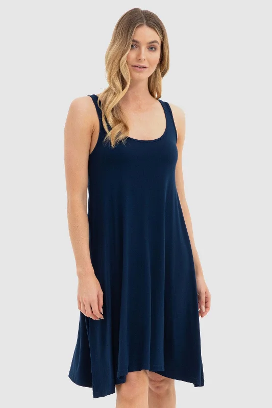 Stock Clearance formal dressSwing Dress - Navy