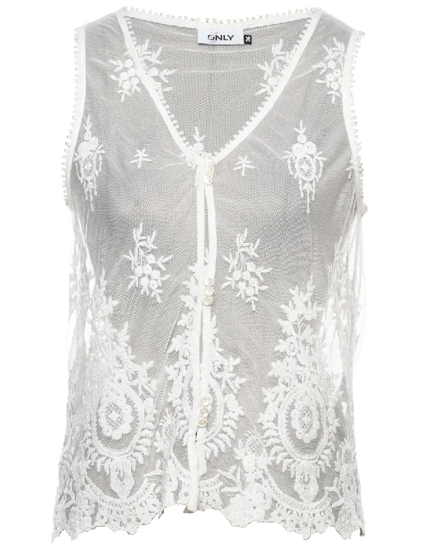 Price Drop soft shell coatSheer White Evening Blouse - M
