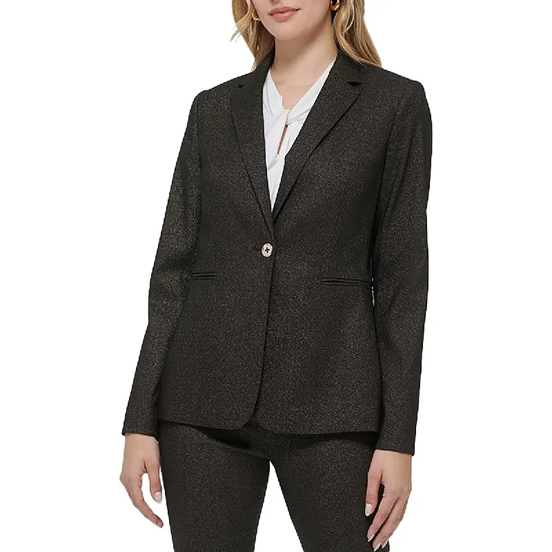 Reduced Prices long coatWomens Glitter Office One-Button Blazer