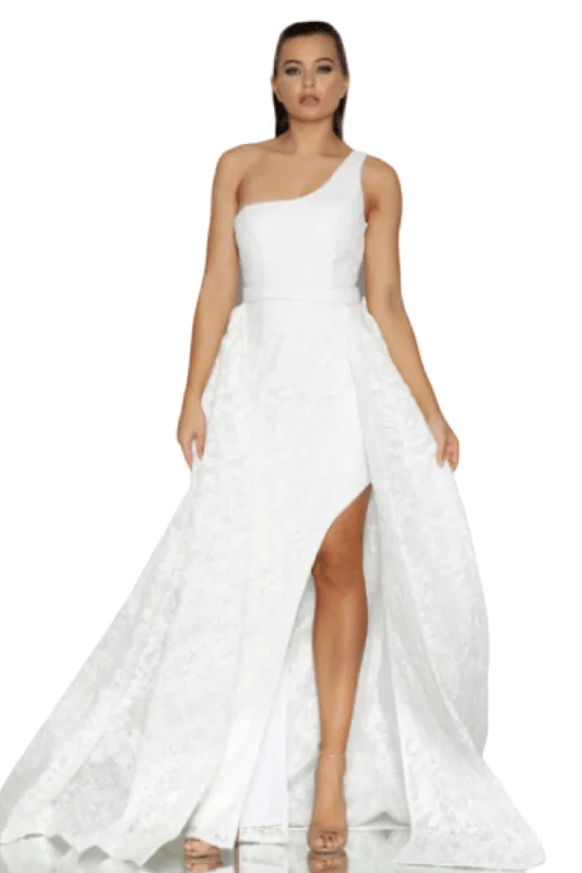 Final Markdown long sleeve dressBUY IT JADORE Samantha Gown with Overskirt JX2010 (White) Final Markdown long sleeve dressBUY IT JADORE Samantha Gown with Overskirt JX2010 (White)