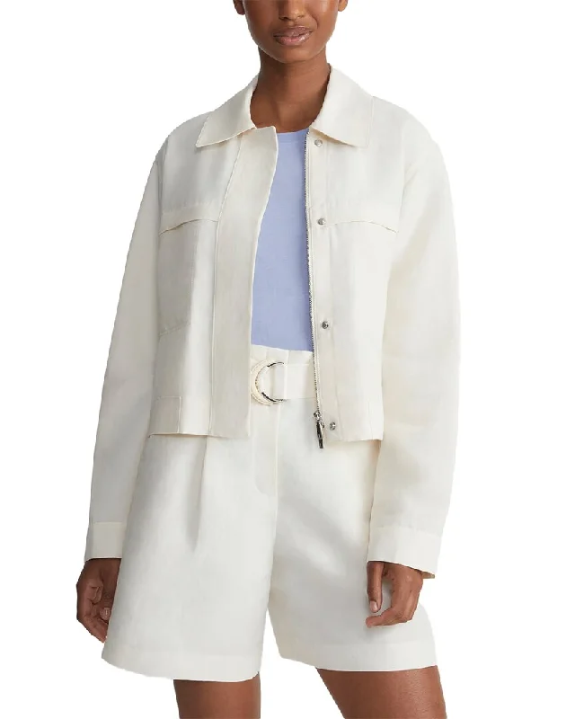 Blowout Sale wool-blend coatLafayette 148 New York Patch Pocket Silk & Linen-Blend Bomber Jacket Blowout Sale wool-blend coatLafayette 148 New York Patch Pocket Silk & Linen-Blend Bomber Jacket