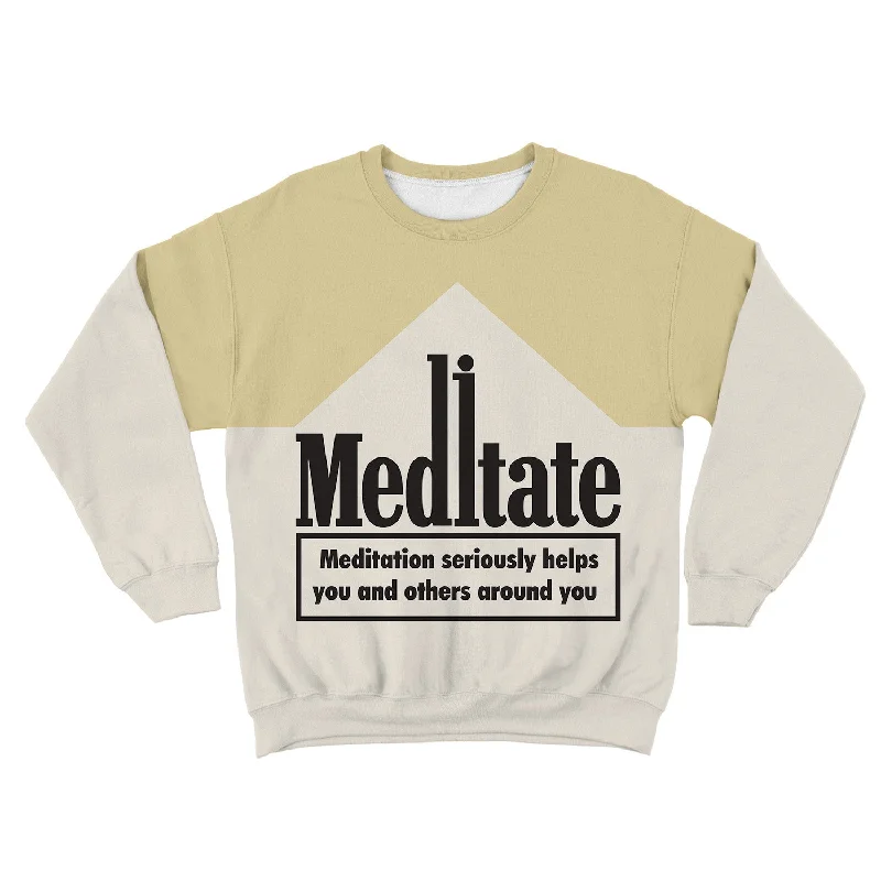 Price Smash sleek gym hoodieMeditate All Over Print Unisex Sweatshirt