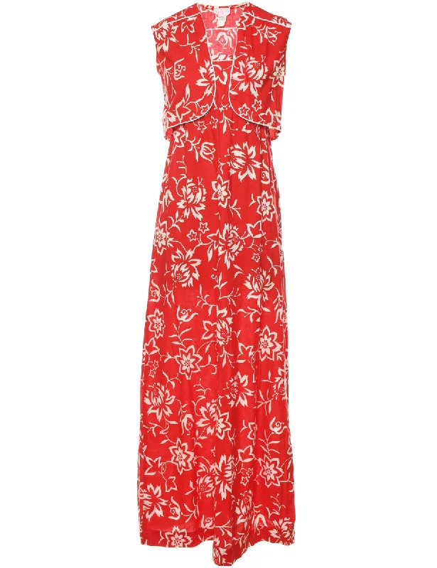 Floral Print Maxi Dress - S