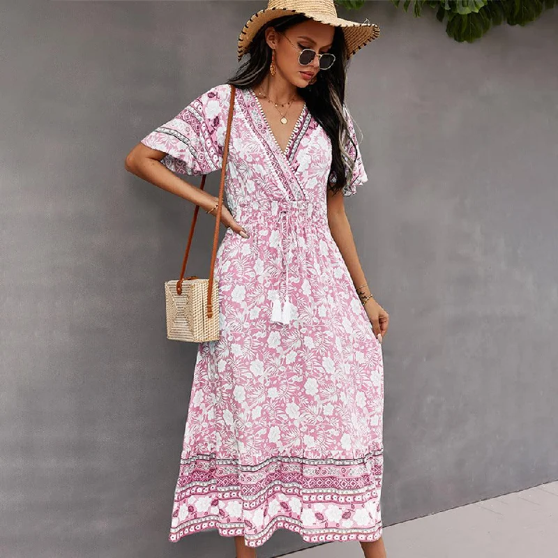 Overstock bodycon dress2021 Bohemian Dress Summer Women Clothing Loose V-Neck Casual Beach Sundresses Overstock bodycon dress2021 Bohemian Dress Summer Women Clothing Loose V-Neck Casual Beach Sundresses