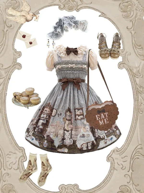 New Deals off-the-shoulder dress(BFM)DrunkCoco~Hide And Seek~Kawaii Lolita JSK Dress Full Shirring Lolita JSK and Shirt New Deals off-the-shoulder dress(BFM)DrunkCoco~Hide And Seek~Kawaii Lolita JSK Dress Full Shirring Lolita JSK and Shirt