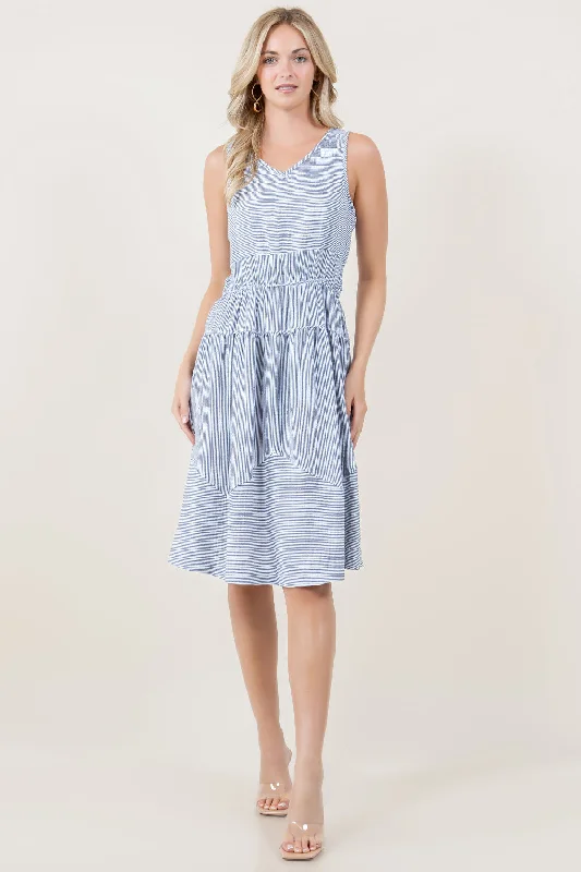 Stock Up and Save off-the-shoulder dressS/LESS V NECK PANELED WAIST LINEN BLEND MIDI DRESS - D3770-0993 Stock Up and Save off-the-shoulder dressS/LESS V NECK PANELED WAIST LINEN BLEND MIDI DRESS - D3770-0993