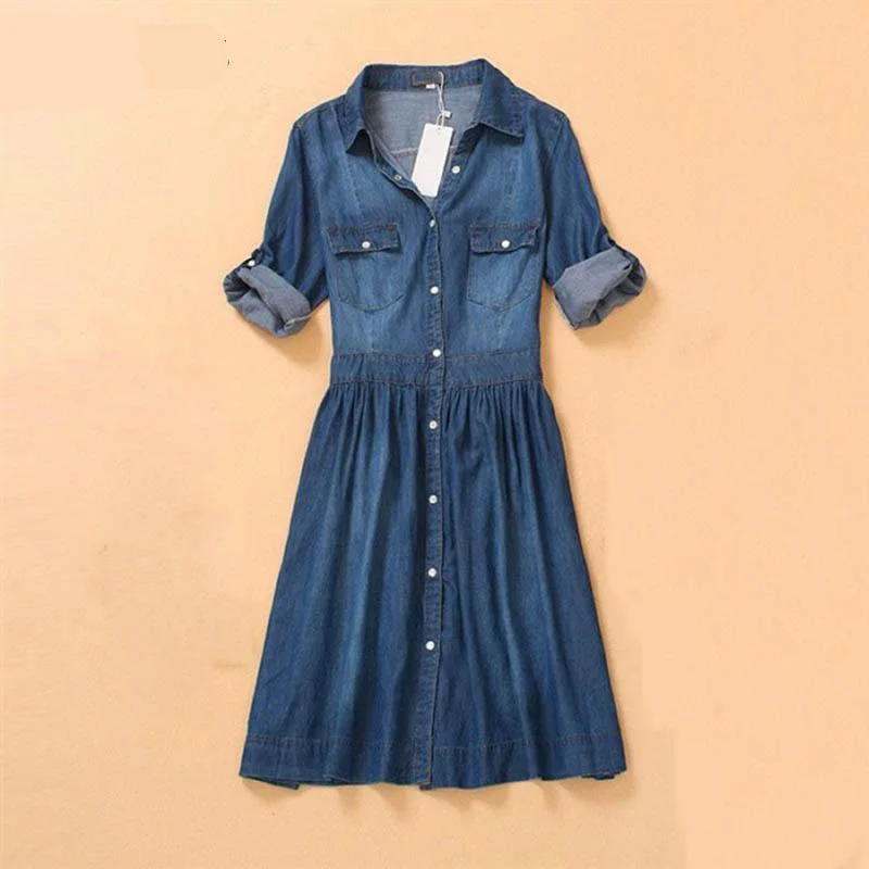 Women's Denim Shirt Dress