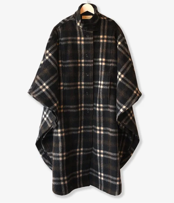 Today’s Deal classic bomber jacketWRYHT/STAND COLLAR MANTLE(BLACK PLAID)