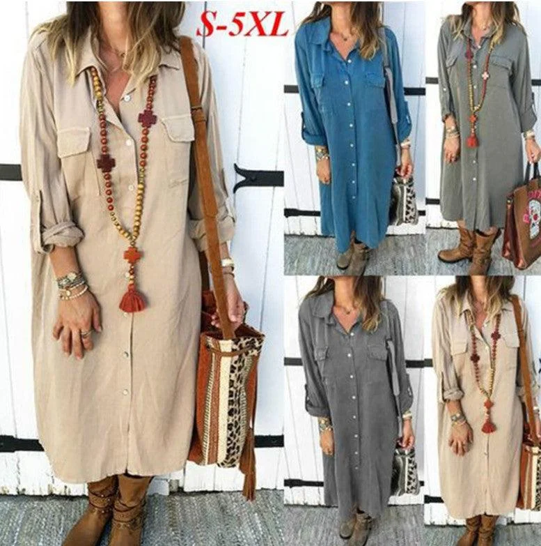 Must-Have Deals mini dressLong sleeve shirt dress
