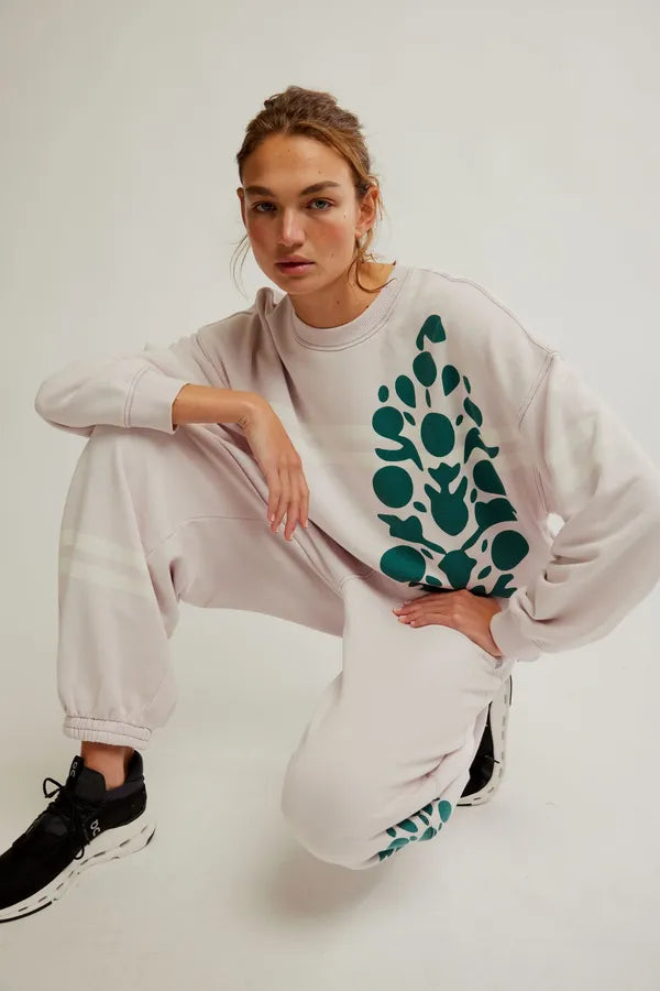 Best Bargains eco-friendly sports hoodieFree People All Star Buti Logo Pullover - ROSE QUARTZ COMBO