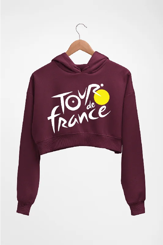 New Deals relaxed fit hooded sweatshirtTour de France Crop HOODIE FOR WOMEN