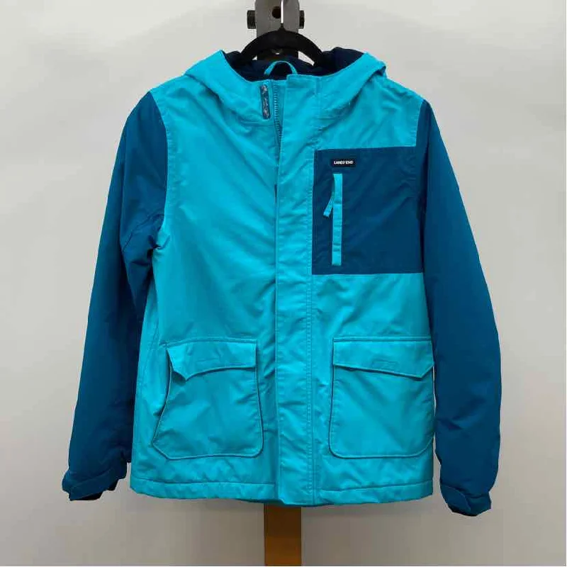 Markdowns modern outerwearLands End Women's Size XL Teal block Coat