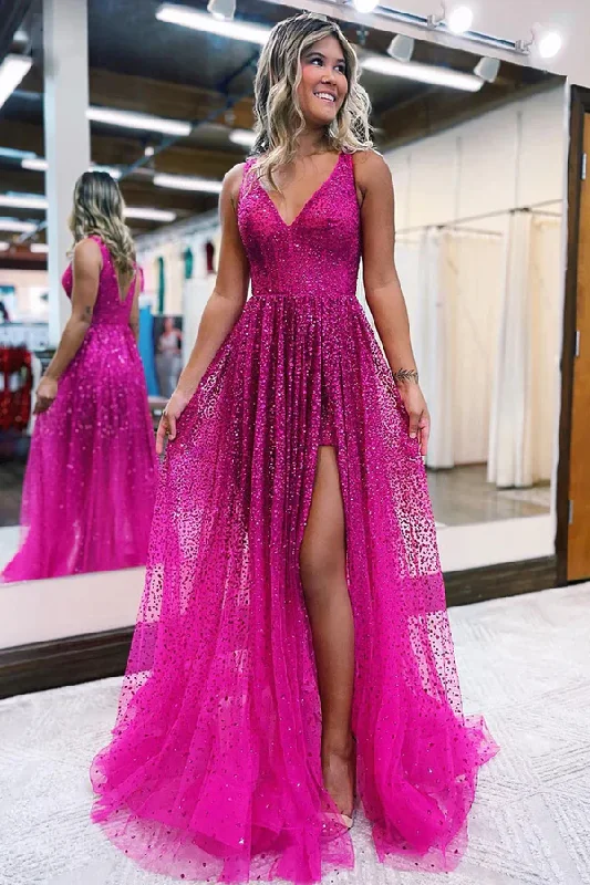 Flash Deals draped dressPlunging V-Neck High Split Sequins Sparkly Prom Dress Formal Evening Dress Y1905 Flash Deals draped dressPlunging V-Neck High Split Sequins Sparkly Prom Dress Formal Evening Dress Y1905