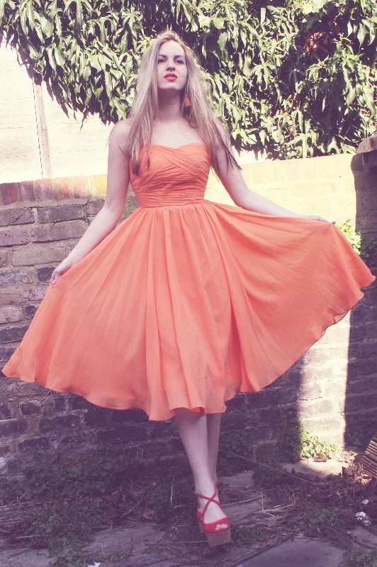 Bonus Savings A-line One-shoulder Sweetheart Knee Length Chiffon Homecoming Dress
