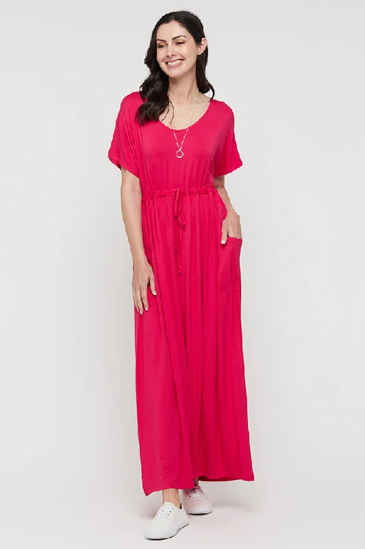 TIME-Limited Offer sleeveless dressMila Maxi Maternity Dress - Magenta