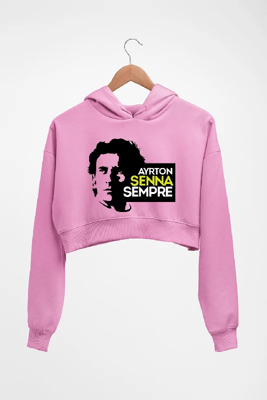 Big Discounts fashion casual hoodieAyrton Senna Crop HOODIE FOR WOMEN