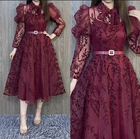 Midnight Madness elegant dressBurgundy A line tulle lace prom dress tulle party dress Y5715 Midnight Madness elegant dressBurgundy A line tulle lace prom dress tulle party dress Y5715