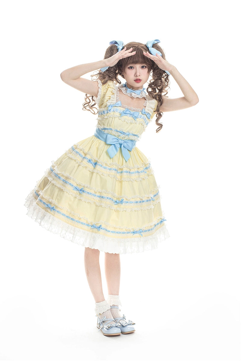 NanShengGe~Love Ice Cream~Sweet Lolita OP Dress Plus Size Multicolor