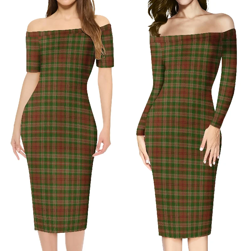 Lowest Prices Pierce Tartan Off Shoulder Lady Dress