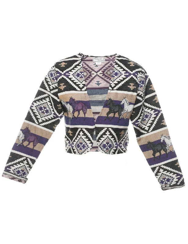 Price Drop classic trench coatAztec Print Multi-Colour Jacket - S