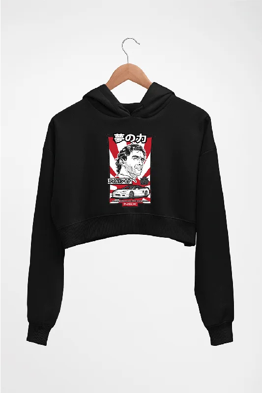 Discount Deals casual zip-up sweatshirtAyrton Senna Crop HOODIE FOR WOMEN