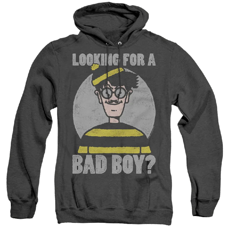 Discount Deals sleek zip-up hoodieWhere's Waldo Bad Boy - Heather Pullover Hoodie