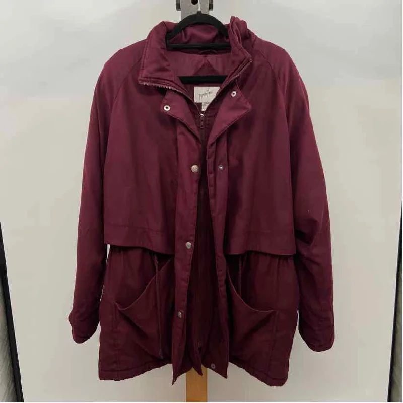 Bargain Prices breathable jacketJacqueline Ferrar Women's Size XL maroon Solid Coat
