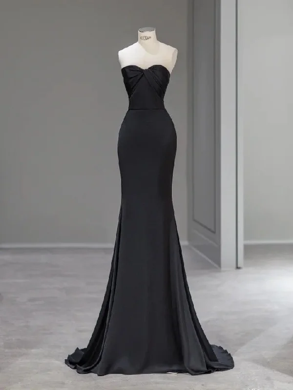 Doorbuster Deal wool dressCharming Black Mermaid Prom Dress,Black Evening Dress,Pageant Dress Y4507