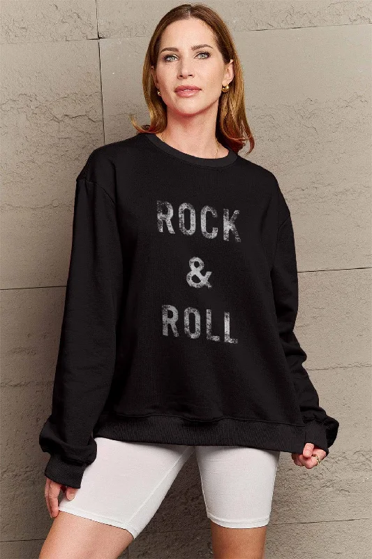 Instant Discount fashion gym hoodieSimply Love Full Size ROCK & ROLL Round Neck Sweatshirt Instant Discount fashion gym hoodieSimply Love Full Size ROCK & ROLL Round Neck Sweatshirt