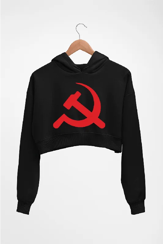 Communist party Crop HOODIE FOR WOMEN