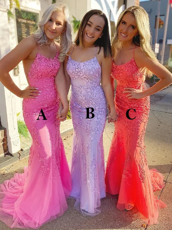 Act Now Sheath/Column Criss Cross Lace Long Prom Dress JKZ8303