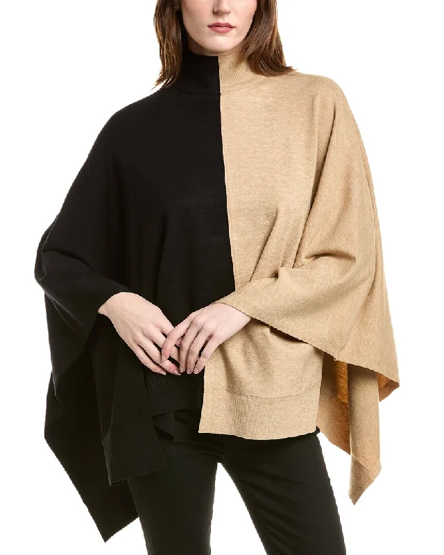 Love Token Colorblock Poncho Sweater