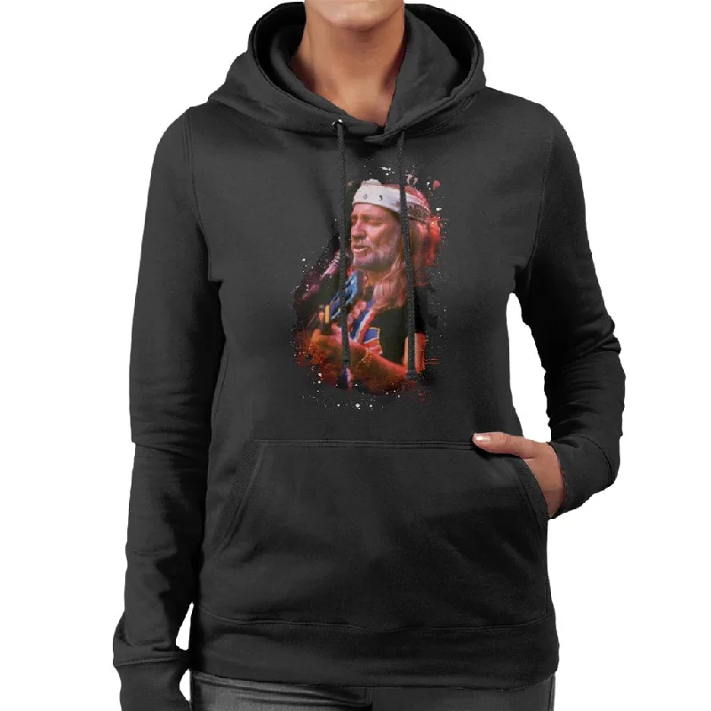 Markdowns classic pullover hoodieTV Times Willie Nelson Live Paint Splatter Women's Hooded Sweatshirt Markdowns classic pullover hoodieTV Times Willie Nelson Live Paint Splatter Women's Hooded Sweatshirt